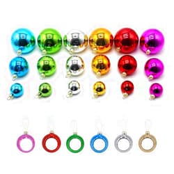 ZBMZB 12pcs/lot Blank Sublimation Christmas Ball Ornaments for Sublimation Ink Transfer Printing Heat Transfer Press DIY Gifts Craft Can Print (3.1inch/8cm Mix Color)
