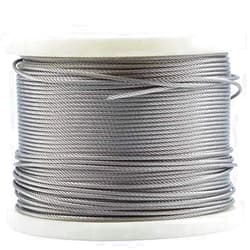 Deck Man 1/8 inch T316 Stainless Steel Wire Rope for Cable Railing, Marine Grade (Silver, 200FT)