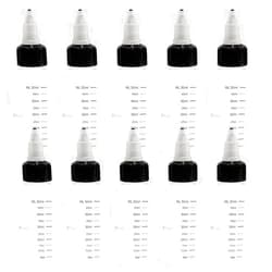 NANSHINE Graduated Bottles 10PCS 60ml(2oz) PET Plastic Pointed Bottles with Twist Top Cap Plastic Graduated PET Dropper Water Liquid Bottles