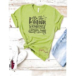 Comfort and Yum Be the Reason Someone Smiles Today - Hand Lettered Sublimation Transfer, Ready to Press - DIY Inspirational Shirt