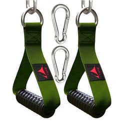 Vigoog Heavy Duty Gym Exercise Handles Attachment for Cable Machine,Resistance Band,Pulley System Home Fitness Workout Equipment, with Elastic Rubber Grip and 2 Large Carabiners