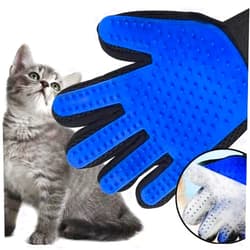 Generic Upgraded Pet Grooming Gloves Silicone Deshedding Brush Mitt Efficient Hair Remover for Dogs, Cats Five Finger Design Massager for Long & Short Fur, Mess-Free for Long/Short Hair - 1 Pair (Right-Hand)