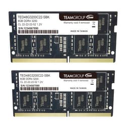 TEAMGROUP Elite DDR4 16GB Kit (2 x 8GB) 3200MHz PC4-25600 CL22 Unbuffered Non-ECC 1.2V SODIMM 260-Pin Laptop Notebook PC Computer Memory Module Ram Upgrade - TED416G3200C22DC-S01
