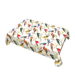 Famame Colorful Birds Branches Rectangle Tablecloth Waterproof Stain Resistant Table Covers 54x72 Inch Decorative Tablecloths for Kitchen Dinner Picnic