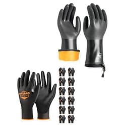 OKIAAS Men's Work Gloves & toolant Waterproof Winter Gloves - Size Large