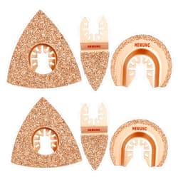 HEMUNC 6pcs Universal Carbide Oscillating Saw Blades, HEMUNC Mixed Multitool Saw Blades