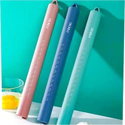 XBLDMJY Silicone rolling pin set of 3, green/blue/pink