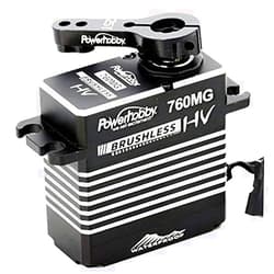 Power Hobbies 760MG Hige Voltage Waterproof Brushless Steel Gear High Torque 760 OZSpeed 0.11 @ 8.4v Servo with Aluminum Case