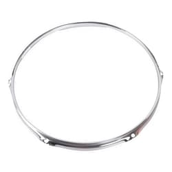 Yibuy Snare Drum Rim Hoop 6 Lug 13 inches Replacement Percussion Lower Circle Silver