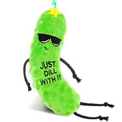 Motionchic Encouragement Pickle Plushie, Positive Cucumber Plush Toys, Funny Food Plush Toy, Soft Plushie for Women, Men, Friends, Coworkers Gifts