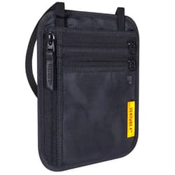 VENTURE 4TH RFID Blocking Travel Neck Wallet for Men & Women - Slim Minimalist Design Security Neck Pouch - Ideal Passport Holder to Keep Your Cash, Credit Cards, and Phone Safe When Traveling