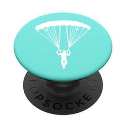 Asyrum Design Skydiver Silhouette Grip Stand for Phones/Tablets PopSockets PopGrip: Swappable Grip for Phones & Tablets
