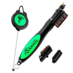 Frogger BrushPro Golf Club Cleaner with Ergonomic Grip and 2.5 ft. Retractable Cord - Sturdy Golf Club Brush and Groove Cleaner for Golfers