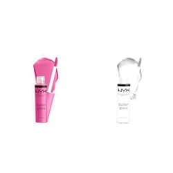 NYX PROFESSIONAL MAKEUP NYX Butter Gloss Non-Sticky Lip Gloss Merengue (Pink Lilac) & Sugar Glass (Clear) 2pc Bundle