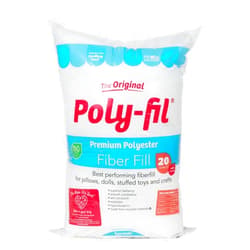 Fairfield The Original Poly-Fil, Premium Polyester Fiber Fill, Soft Pillow Filler, Stuffing for Stuffed Animals, Toys, Cloud Decorations, and More, Machine-Washable, 20-ounce Bag