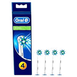 Oral-B Oral B Cross Action Electric Toothbrush Replacement Brush Heads Refill, 4Count