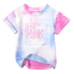 MNLYBABY Big Sister Shirt Toddler Baby Girl Promoted to Big Sister Announcement Tshirt Infant Short Sleeve Clothes