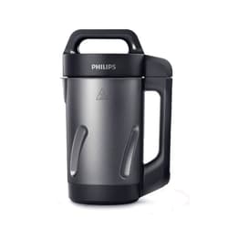 Philips Viva Collection SoupMaker, 1.2 L, Makes 2-4 servings, 6 Pre-set Programs, SoupPro Technology, Soup in Less than 18 Minutes, Eeasy Clean, Recipe Book, Black and Stainless Steel (HR2204/70)
