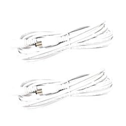 LitaElek 2pcs 1m 3.3ft DC Extension Cable 12V Extension Cord DC 5V-24V Power Cord 5.5mm x 2.1mm DC Jack Plug Adapter Male to Female for Car Monitor, CCTV Camera, LED Strip, etc., White