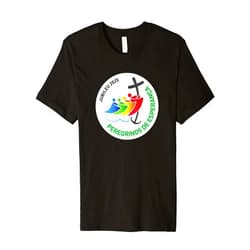 VISITE NOSSA LOJA - Jubileu Católico 2025 (PORTUGUESE) Jubileu Católico 2025 – Peregrinos da Esperança Premium T-Shirt