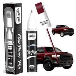 Carsupro Delmonico Red Pearl-Coat(PRV/NRV) for Ram Touch Up Paint Pen, 2 in 1 Car Scratch Remover with Pen Tip and Brush, Precise Color Match for Car Paint Scratch Repair, Quickly and Easily Fix Chips and Nicks
