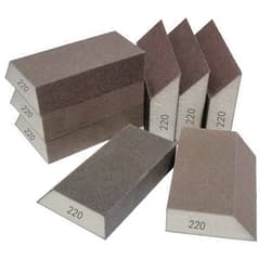SACKORANGE 8 Pack 220 Grit Single Angle Sanding Sponge, Washable and Reusable Sanderpaper Sanding Blocks for Wood Drywall Metal Home Sanding