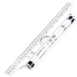 MyLifeUNIT Multi-Purpose Drawing Parallel Rolling Ruler, 12 Inch Drawing Design Ruler for Measuring, Drafting
