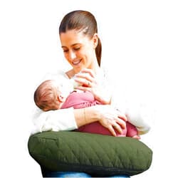 Boppy Nursing Pillow - Ergonomic Bottle & Breastfeeding Pillow with High, Firm, Large Area, Water-Repellent Cushion with Washable Cover; Baby Safety Alliance Verified - Quilted Moss