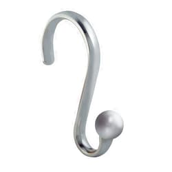 InterDesign iDesign InterDesign Shower Curtain S-Hooks Chrome, Set of 12 Axis Shwr Hks W/Ball Set/12, Set of 1, 12 Count