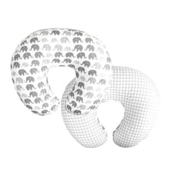 Boppy Nursing Pillow Cover, Premium Quick-Dry Fabric, Gray Elephants, Fits The Original Support Boppy Pillow for Breastfeeding and Bottle Feeding, Cover Only, Nursing Support Pillow Sold Separately
