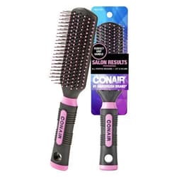 Conair Salon Results Hairbrush - Hair brush for Men and Women - Detangling - suitable for all hair types -features Nylon Bristles - Pink/Black