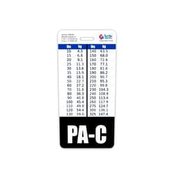 Scrubs and Stuff LLC PA-C Badge Buddy Vertical w/Height & Weight Conversion Charts (Standard, Black)