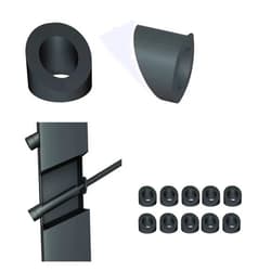 LANGLIER Oxide Stainless Steel Angled Washers for Cable Railing Stair Ends (30-Degree with 1/4