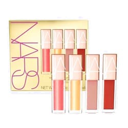 NARS Special Edition Mini Afterglow Lip Shine 4 Piece Set - Orgasm - A-Lister - Nympho - Aragon - 0.11 oz / 3.7 mL each