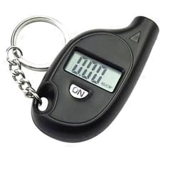 Startbuymore Compact Keychain Tire Pressure Gauge with Digital LCD Display for Car Tire Pressure Testing in Multiple Units (Black)