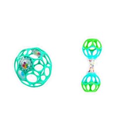 Kids2 Bright Starts Oball Shaker Rattle Toy & Baby Ball Set, Ages Newborn and Up