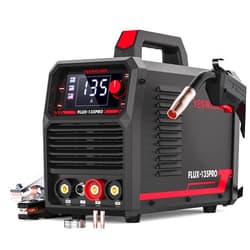 YESWELDER 135Amp MIG Welder,110V Flux Core Welder Flux MIG/Lift TIG/Stick 3-in-1 Large LED Digital Display Welding Machine IGBT Inverter Welder FLUX-135PRO