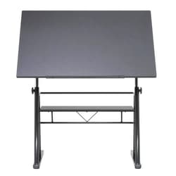 SD STUDIO DESIGNS STUDIO DESIGNS Zenith Craft Desk Drafting Table, Top Adjustable Drafting Table Craft Table Drawing Desk Hobby Table Writing Desk Studio Desk, Black, 13340