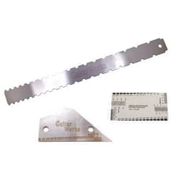 TUOREN Luthiers Tool Kit Guitar Neck Notched Straight Edge String Action Gauge Ruler String Height Gauge Fret Rocker Set Up Tool for Guitar Fretboard and Frets Set of 3