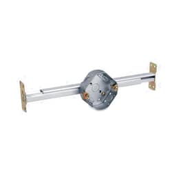 Thomas & Betts Steel City 54151CFB-BHL Pre-Galvanized Steel Octagon Ceiling Fan Support Box with Bar Hanger with C-5 Non-Metallic Cable Clamp and 1/2-Inch Knockouts