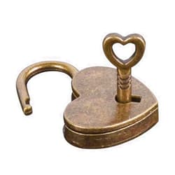 DONGGUA Personalized Love Heart Lock for Couples Men Women Boyfriend Girlfriend Memorial Anniversary Valentine Bridge Padlock(Lock with Keys)