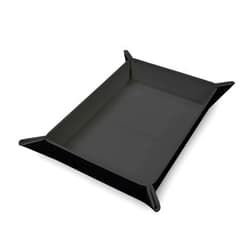 Ultra PRO - Vivid Magnetic Folding Dice Tray, Portable Compact Tabletop RPG Gaming Tool Accessory Durable Leatherette Foldable Dice Holder Mat - Black