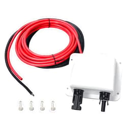 JianHan Solar Entry Gland 10ft Weatherproof ABS Double Cable 10AWG for All Cable Types UV Resistance Dual Cable Entry Housing for Solar Project on Rv,Boat,Camper,Van
