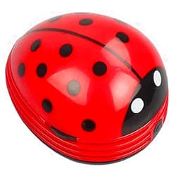 E ECSEM Cute Portable Cartoon Mini Desktop Vacuum Cleaner Table Dust Crumb Sweeper(Red#002)