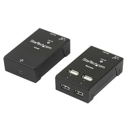 StarTech.com 4-Port USB 2.0 Extender - 130ft (40m) USB Over Cat5/Cat6 Extender - Compact USB 2.0 Over Ethernet Extender, TAA (USB2004EXTV)