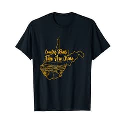 State WV Map Gifts West Virginia Pride | WV Home | Country Roads | Footprint T-Shirt