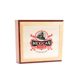 Front Porch Classics | Mexican Train Domino Set in Wooden Collector Box from Front Porch Classics for 2 to 8 Players Ages 8 and Up