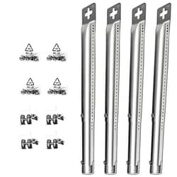 OUTDOOR BAZAAR Universal Adjustable Stainless Steel Burners (12 inches to 17.5 inches) for Gas Grills from Weber, DynaGlo, Nexgrill, Brinkmann, Master Forge and Others (BTB4)