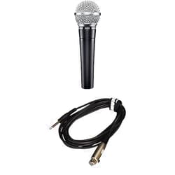 Shure SM58-LC Cardioid Dynamic Vocal Microphone + C15AHZ 15-Feet Cable with 1/4-Inch Phone Plug on Equipment End