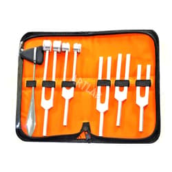 Cynamed 6 pcs Tuning Fork C128 C 512 C256 C1024 + Reflex Percussion Taylor Hammer Penlight (CYNAMED)